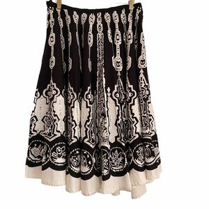 Vintage Carole Little Sequined Black White Skirt